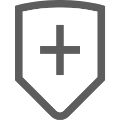 Shield Icon (Gray with Cross) Icon, shield,security