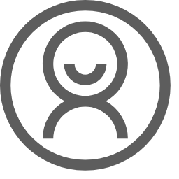 User Icon (Gray Smile) Icon, user,gray