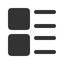 Listed Squares Icon, squares,thematic,list