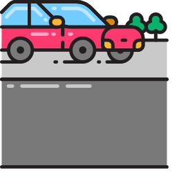 Driving Car on Road Icon, driving,car,road
