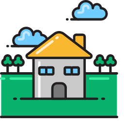 Home with Clouds Icon, home,location,house