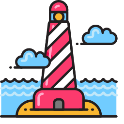 Lighthouse Icon, lighthouse,navigation,clouds
