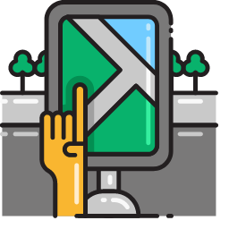 Point Destination on Phone Icon, destination,point,phone