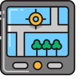 Point of Interest (Map with Trees) Icon, point of interest,map,trees