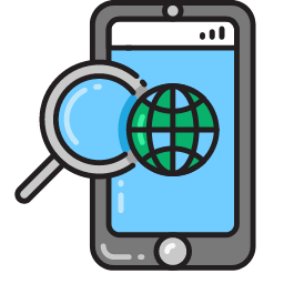 Searching Destination on Phone Icon, search,destination,phone