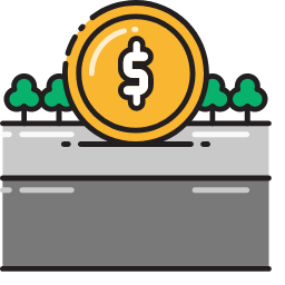 Toll Road with Coins Icon, toll road,coins,road