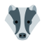 Badger Face Icon, badger,animal,mammal