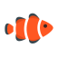 Clown Fish Icon, clown fish,marine,animal