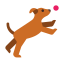 Dog in Park Icon, dog,park,play