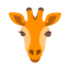 Giraffe Head Icon, giraffe,animal,mammal