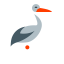 Stork Icon, animal,bird,stork