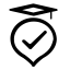Campus Payment Icon, campus payment,graduation cap,check mark