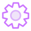 Settings Gear Icon (Purple) Icon, settings,gear,configuration