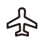 Airplane Icon (White Outline) Icon, airplane,travel,outline