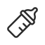 Baby Bottle Icon (White Outline) Icon, baby,baby bottle,outline