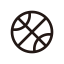 Basketball Icon (White Outline) Icon, basketball,outline,sports