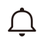 Bell Icon (White Outline) Icon, bell,notification,outline