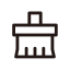 Cleaning Brush Icon (White Outline) Icon, cleaning,cleaning brush,outline