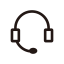 Customer Service Icon (White Outline) Icon, customer service,support,outline