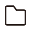 Folder Icon (White Outline) Icon, files,folder,outline