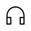 Headphones Icon (White Outline) Icon, headphones,audio,outline