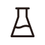 Lab Flask Icon (White Outline) Icon, experiment,lab flask,outline