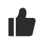 Like Icon (Black) Icon, like,thumbs-up,approval
