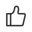 Like Icon (White Outline) Icon, like,thumbs-up,outline