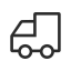 Logistics Icon (White Outline) Icon, logistics,outline,truck