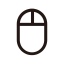 Mouse Icon (White Outline) Icon, computer,mouse,outline