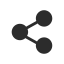 Share Icon (Black) Icon, share,connect,network