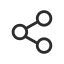 Share Icon (White Outline) Icon, share,connect,outline