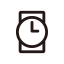 Watch Icon (White Outline) Icon, outline,time,watch