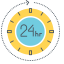 24 Hours Icon, 24h,clock,service