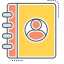 Phone Book Icon, contacts,person,phone book