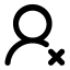 Delete User Outline Icon, user,delete,outline