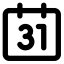 Calendar Icon (With 31) Icon, calendar,date
