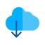 Cloud with Downward Arrow Icon, cloud,download,storage
