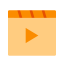 Videos Icon, videos,playback,library