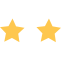Two Star Rating Icon, rating,two star