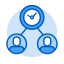 Teams Time Icon, clock,teams,time
