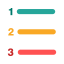 Numbered List Icon, numbered list,list,order