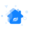 Blue Home Icon, blue,home
