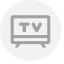 TV 0 Icon, TV,grayscale