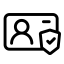 Authenticity Verification Icon, authenticity,person,shield,verification
