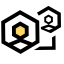 Customer Interaction Icon, customer,interaction,hexagon