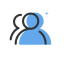 Colored Friends Icon, friends,people,colored