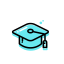 Colored Graduation Cap Icon, graduation,cap,colored