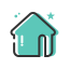 Colored Home Icon, home,navigation,colored