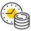 Service Fee Icon, service fee,clock,finance